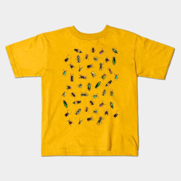 Beautiful Different Real crawling BUGS Pattern Kids T-Shirt by EDDArt